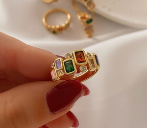 Bague en argent sterling 925 avec pierres précieuses multicolores - Product Image 3