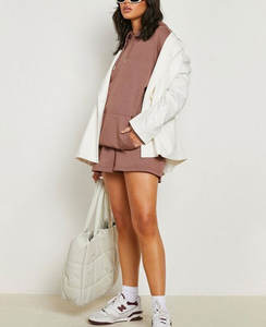 Wholesale 230Gsm Milk Milk Women Running Sublimation Customized Short <b>Leggings</b> Logo All Over Print Yoga Cotton Breathable Shorts - Product Image 3