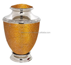 Urne funéraire en métal personnalisée finie de bonne qualité pour cendres humaines Urne décorative en métal pour application adulte urne funéraire - Product Image 3