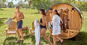 Spa et bain à remous pour 6 personnes - Baignoire à remous en acrylique avec 49 jets, système stéréo, LED et couverture incluse - Product Image 2