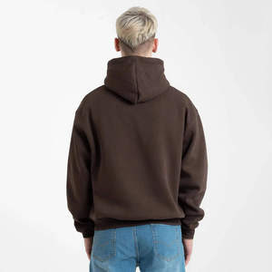 Wholesale Custom Logo Heavyweight 400gsm Blank Oversized Streetwear Hoodie <b>Men</b> Unisex Plain Cotton Drop Shoulder <b>Pullover</b> - Product Image 3
