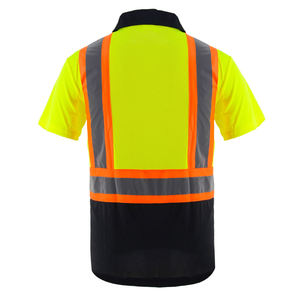 Ropa de Trabajo para Hombre, Camiseta Polo de Manga Corta, Alta Visibilidad, Transpirable, Estampada, con Logotipo Personalizable, Reflectante, de Seguridad - Product Image 2