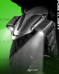 NEW Fog Light Integrated Fender 28W 43W <b>LED</b> <b>Spot</b> Light Front High/Low Beam Waterproof Motorcycle 2Lens Auxiliary Lamp Retrofit - Product Image 5