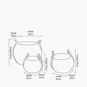 Cestas Redondas de Hierba Marina y Hojas de Palma con Asas, Juego de 3 Cestas de Almacenamiento Hechas a Mano en Vietnam - Product Image 4