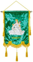 Bannière de Commanderie des Templiers Broderie à la Main en Fil Doré Personnalisable Qualité Supérieure 2026 Nouvelle Collection Bannières Maçonniques Brodées