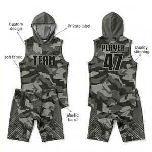 7v7 Flag Football <b>Compression</b> Uniforms Adult Sleeveless Hoodie Team Name Player Name Customization Four-Way Stretch Eco Friendly - Product Image 4