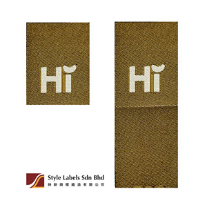 Étiquettes de style de qualité supérieure, étiquettes rectangulaires en damassé tissé sur mesure, découpées au laser, pour vêtements, avec personnalisation du logo de l'entreprise - Product Image 2