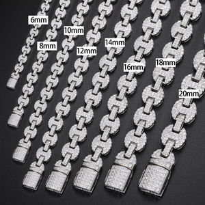 Luxury Men's 925 Silver Diamond <b>Bracelet</b> Round Brilliant Cut Pave Setting Chain Link Everyday Wear - Product Image 3