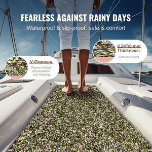 "Non-Slip Grooved EVA Foam Marine Carpet Boat Decking 94.5"x35.4" 23.2 Sq.ft Self-Adhesive for <b>Yachts</b> Boats" - Product Image 2