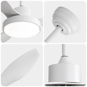 Ventilatore da Soffitto con Luce LED 22W, 6 Velocità, Motore DC Reversibile, 47 Pollici, Telecomando, Finitura Bianca per Soggiorno e Camera da Letto - Product Image 3