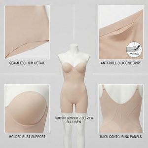 Body Moldeador sin Costuras para Mujer, Transpirable, Control Medio, Tejido de Jersey, Spandex, Algodón, Ecológico, Secado Rápido, para Uso Diario y Deportivo - Product Image 4