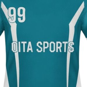 Maillot de handball sublimé bleu sarcelle et blanc pour homme, à manches courtes, en polyester, pour l'entraînement et les matchs, uniforme d'équipe, vêtements de sport - Product Image 5