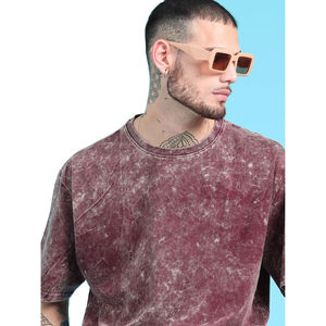 T-shirt Homme Oversize en Coton Épais Personnalisé avec Logo, Imprimé Numérique Intégral, Effet Délavé à l'Acide, Style Streetwear Estival - Product Image 5
