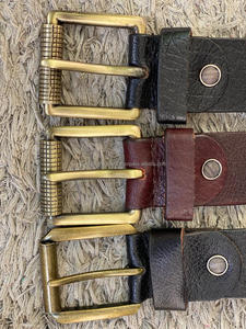 Nuevo elegante e informal hecho a mano de cuero genuino Real cinturón clásico para hombres personalizado grano completo desgastado cinturón de cuero Real para hombres - Product Image 2