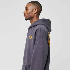 Sweat-shirts à capuche personnalisés épais, vierges, oversize, streetwear, grandes tailles pour hommes, vente en gros, impression en relief, sweats à capuche pour hommes - Product Image 2