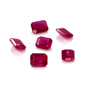 Rubis naturels non traités du Mozambique, octogones calibrés 4x5mm, pierres précieuses de rubis naturelles facettées pour la fabrication de bijoux, prêtes à l'emploi - Product Image 3
