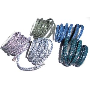 Gran oferta, cordón de cuero trenzado plano de 5mm de alta calidad, accesorios de joyería de tamaño personalizable para accesorios artesanales DIY - Product Image 2