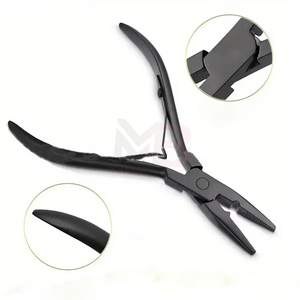 Premium Quality 7" Micro Nano Hair <b>Extension</b> Tool Pliers Long Reusable Stainless Steel Rings/<b>Beads</b> Installation and Removal - Product Image 3