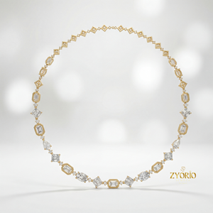 สร้อยคอเพชรแล็บโกรว์ Zyorio Jewels ดีไซน์เชื่อมต่อ ประดับเงินแท้ 925 เหมาะสำหรับงานหมั้น สง่างาม ทันสมัย ประกายระยิบระยับเหนือกาลเวลา หรูหราสำหรับทุกวัน - Product Image 2