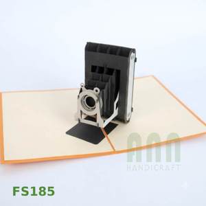 ANN HANDICRAFT Handmade 3D Pop-up Greeting Cards Custom <b>Camera</b> Friendship Thank You Invitation Gift Paper Material Vietnam 4 Die - Product Image 1