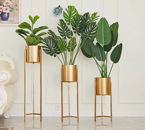 Decent Home Decor Iron Metal <b>Planter</b> for Home Office Living Room Bedroom Display Plant <b>Stand</b> Tall <b>Indoor</b> Plant <b>Stand</b> - Product Image 2