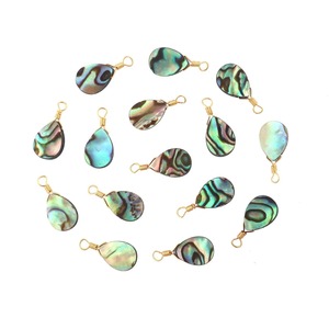 Genuine Quality Pear Shape Gold Plated Wire Wrapped Natural Multistone Single <b>Bail</b> Gemstone Connectors for Diy <b>Pendant</b> Jewelry - Product Image 3