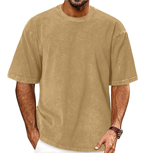 T-shirts délavés pour hommes, fabrication professionnelle, pour usage extérieur et décontracté, livraison directe d'usine. - Product Image 4