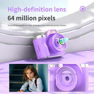 Mini appareil photo numérique en gros d'usine 1080P HD 64MP CMOS avec flash, filtre beauté, batterie rechargeable extensible 128 Go, cadeau pour étudiant - Product Image 3