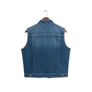 Men's Sleeveless 100% Cotton <b>Denim</b> Vest Club Style Relaxed Fit Frayed Hem Plus Size <b>Lightweight</b> Customizable Fashion Streetwear - Product Image 3