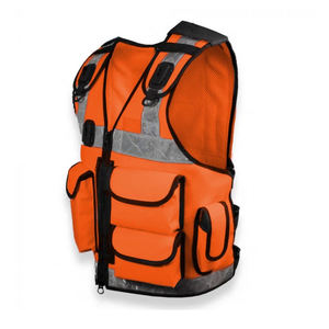 Chaleco de seguridad reflectante de 5 puntos de liberación rápida, color verde lima, ANSI Clase 3, transpirable, de malla de poliéster, con cierre de velcro y micropresillas. - Product Image 3