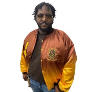 Blouson Bomber Iota Phi Theta dégradé marron-or, vêtement grec de fraternité, en satin, coupe élégante et de qualité supérieure - Product Image 6