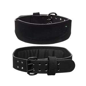 Cinturón de Cuero Rojo para Levantamiento de Pesas con Soporte Lumbar Acolchado y Hebilla Ajustable para Fisicoculturismo, Powerlifting y Entrenamiento en el Gimnasio - Product Image 6