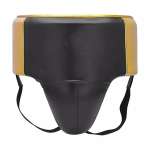 Best Quality Cowhide Leather & PU <b>Groin</b> Guards for Men Women Comfortable Abdominal <b>Protectors</b> for Boxing Training Customizable - Product Image 1