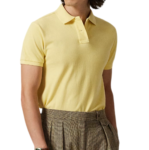 Chemises polo en coton pour hommes de qualité supérieure, décontractées, à manches courtes, tissu extensible, couleur unie, polos personnalisés - Product Image 4