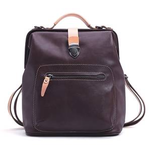 Masterpiece Vintage Leather <b>Backpack</b> <b>Waterproof</b> Anti-Theft Laptop Rucksack Genuine Leather Unit LBP-0398 - Product Image 1