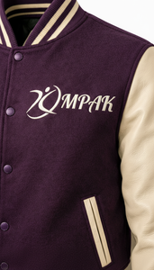 Professional American Style Quilted Lining Embroidery Patches Fashion Outerwear Oversized Hooded Winter Varsity <b>Jacket</b> Front - Product Image 5