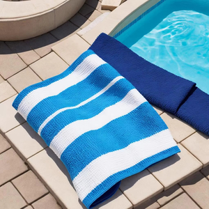 Toalla ligera con rayas hecha de material de algodón suave, toalla con rayas que proporciona un secado rápido y una gran capacidad de absorción, toallas con rayas - Product Image 6