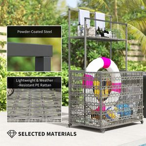 Rattan <b>Storage</b> <b>Basket</b> <b>for</b> Pool Tools & Accessories - Product Image 6