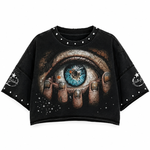 Camiseta personalizada de cuello redondo, corte holgado, 100% algodón jersey, estilo vintage, estampada con gráfico, para unisex. - Product Image 1