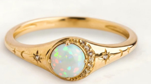 Fire <b>Opal</b> 925 Silver Rose <b>Gold</b>/18K <b>Gold</b> Plated Luxury Bezel Setting <b>Ring</b> for Engagement Wedding & Anniversary Gifts - Product Image 6