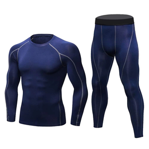 Ensembles de compression taille haute solides et de bonne qualité pour hommes, pour l'entraînement et les vêtements de sport – Extensibles en Spandex/Nylon – Prix de gros abordable - Product Image 1