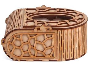 Modern Eco-friendly Wooden Laser Cut Geometric Handmade <b>Tissue</b> Box Holder Decorative Table Decor for Home Party <b>Wedding</b> - Product Image 2