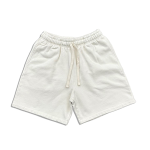 Pantalones Cortos de Algodón Blanco para Hombre, Tejidos, Cintura Media, con Cordón, Casuales, Transpirables, de Color Sólido - Product Image 3