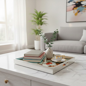 Bandeja de Laca Vietnamita Auténtica - Diseño Tradicional de Carpa Koi - Organizador y Bandeja de Exhibición de Lujo para Mesa - Product Image 3