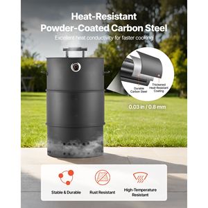 Asador de Carbón para Exteriores de 18.5 Pulgadas, de Acero Revestido, con 2 Rejillas para Asar y 1 Función para Colgar, Ideal para Patios Traseros - Product Image 5
