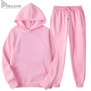 Ensemble de survêtement en molleton de coton personnalisé pour homme, coupe régulière, léger et respirant, idéal pour l'hiver, avec capuche, pour le sport, OEM ODM - Product Image 6