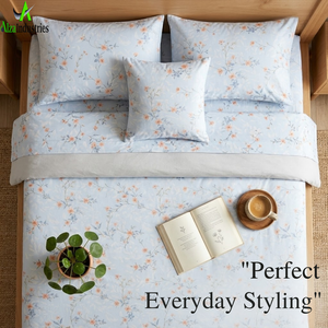 Marbella King Size Floral Printed Bedsheet <b>Set</b> | Soft Cotton <b>Bedding</b> <b>Set</b> with Pillow Covers | Lightweight Breathable Home Decor - Product Image 6