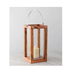Lanterne en bois au design unique, avec poignée en métal artisanale, décoration intérieure classique et écologique à prix avantageux par MULTI CRAFT - Product Image 5