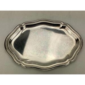 Floral Style Silver Oval <b>Plate</b> Dining Tableware <b>Decoration</b> Dish Display Metal <b>Plates</b> Reusable Food Grade Serving <b>Plate</b> For Party - Product Image 2