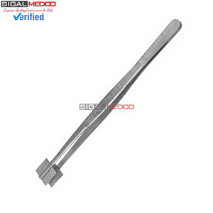 Mashing Tweezer 8 Inch with 3/4 Inch Flat <b>Square</b> Pads Lampworking Glass Work Bead Masher Stainless Steel Precision Glass Forming - Product Image 6
